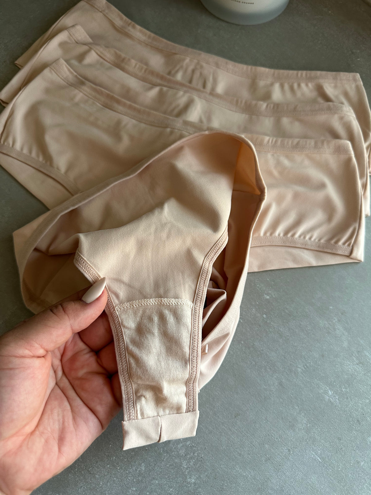 COMFORT MID-WAIST BRIEF – BEIGE