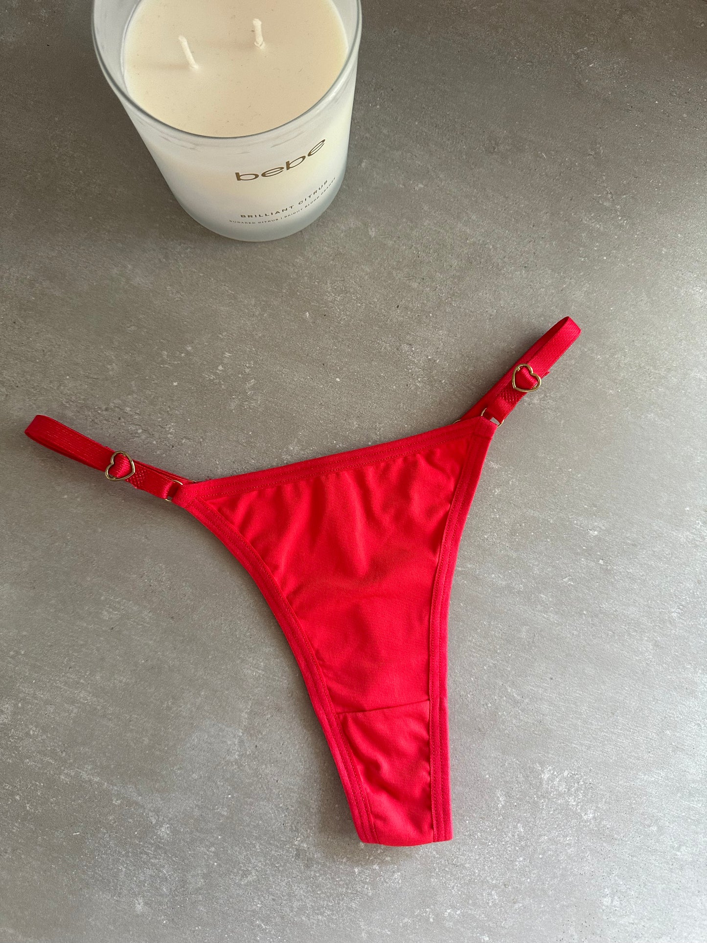 SECOND SKIN ADJUSTABLE THONG – RED