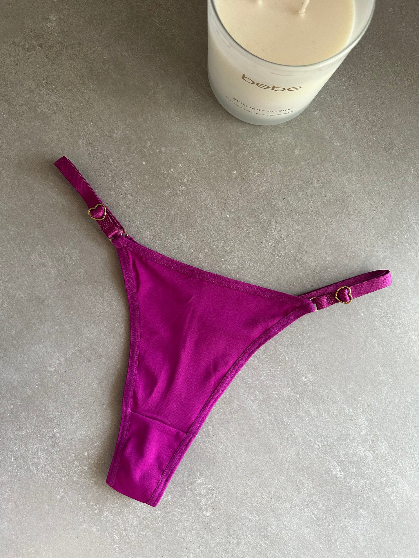 SECOND SKIN ADJUSTABLE THONG – FUCHSIA