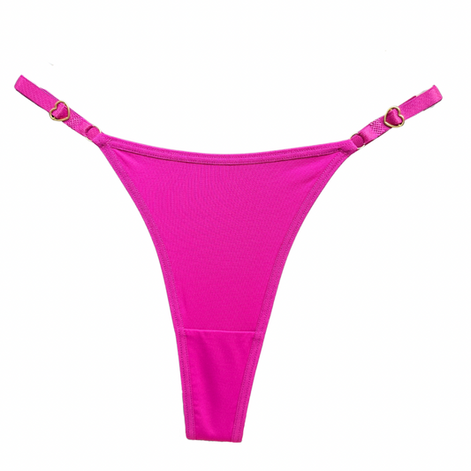 SECOND SKIN ADJUSTABLE THONG – FUCHSIA
