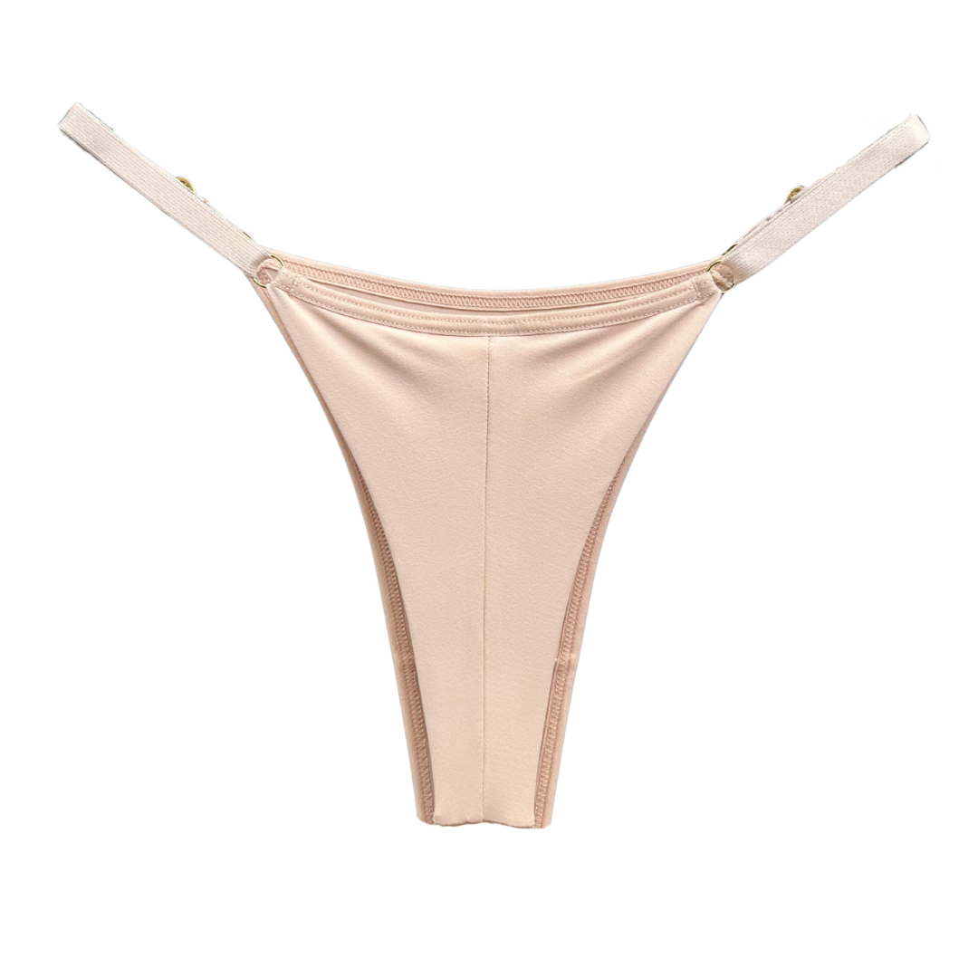 SECOND SKIN ADJUSTABLE THONG – BEIGE