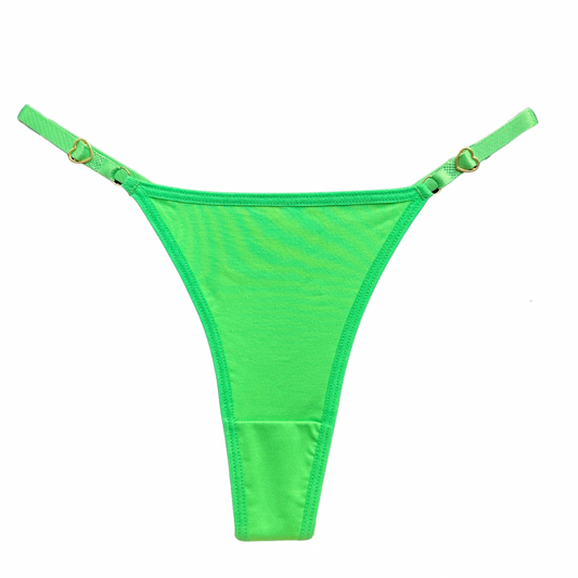 SECOND SKIN ADJUSTABLE THONG – GREEN