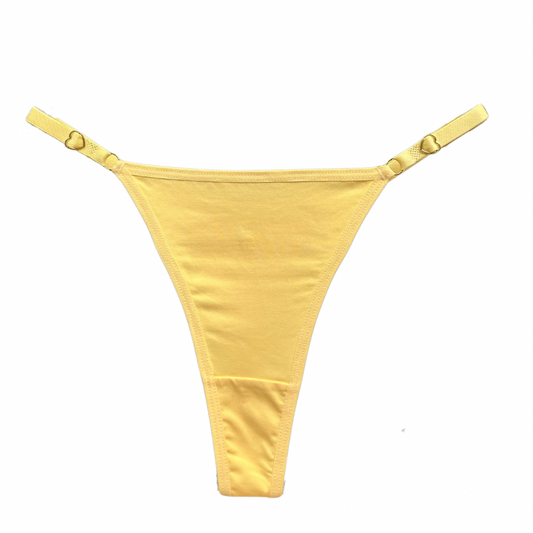 SECOND SKIN ADJUSTABLE THONG – YELLOW