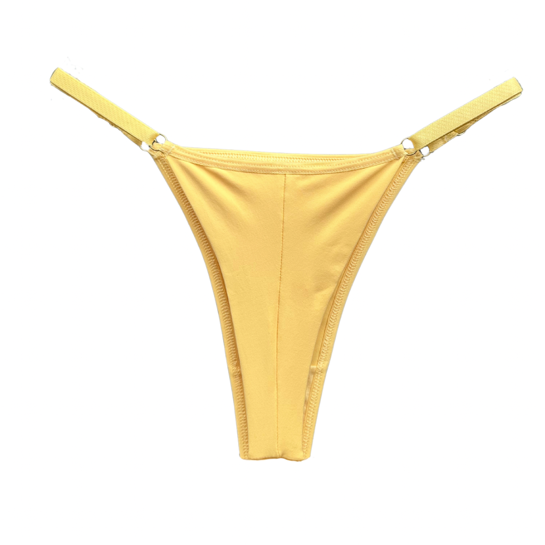 SECOND SKIN ADJUSTABLE THONG – YELLOW