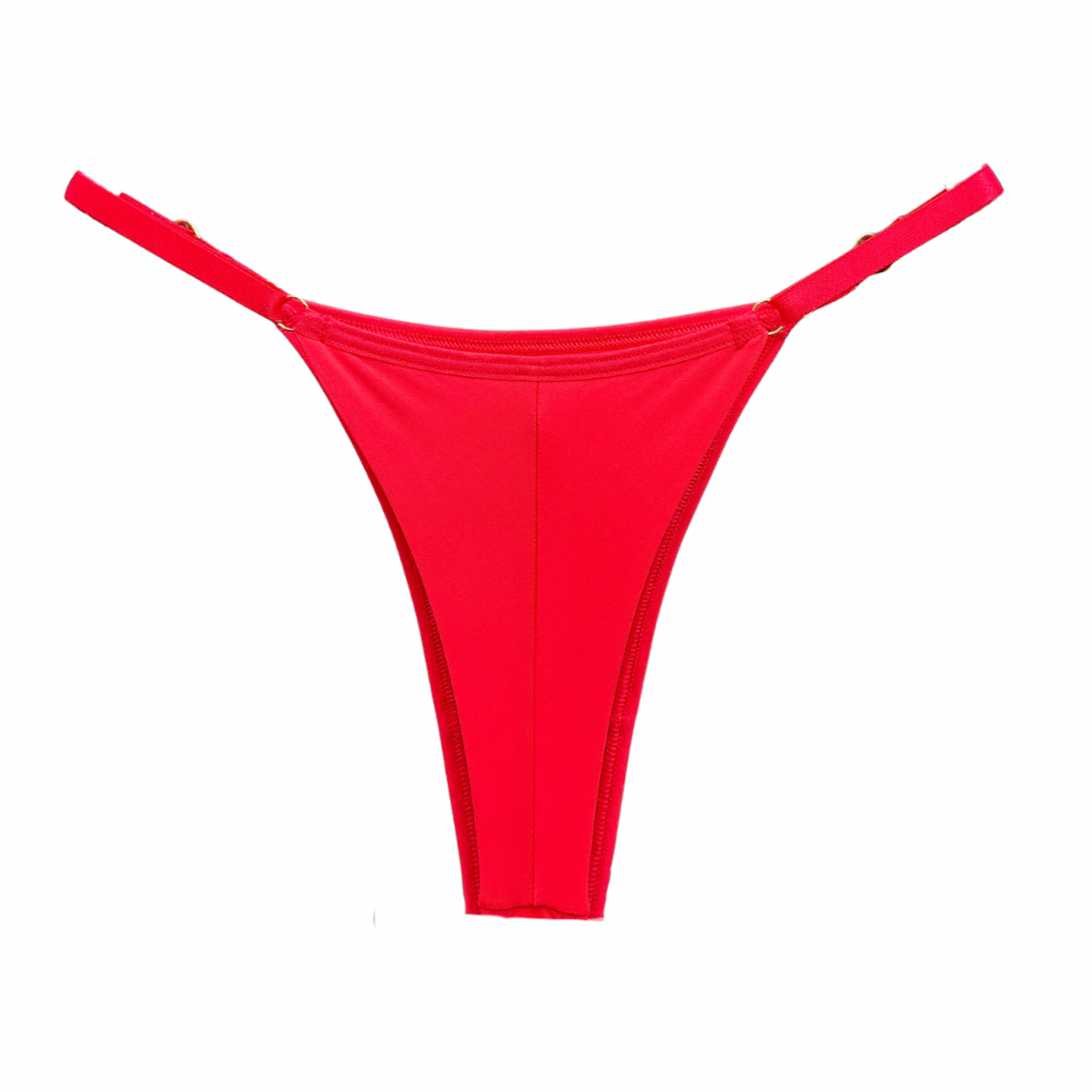 SECOND SKIN ADJUSTABLE THONG – RED