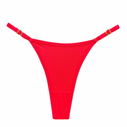 SECOND SKIN ADJUSTABLE THONG – RED