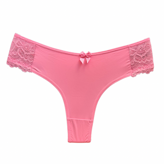 COMFORT LACE BRIEF – NEON PINK