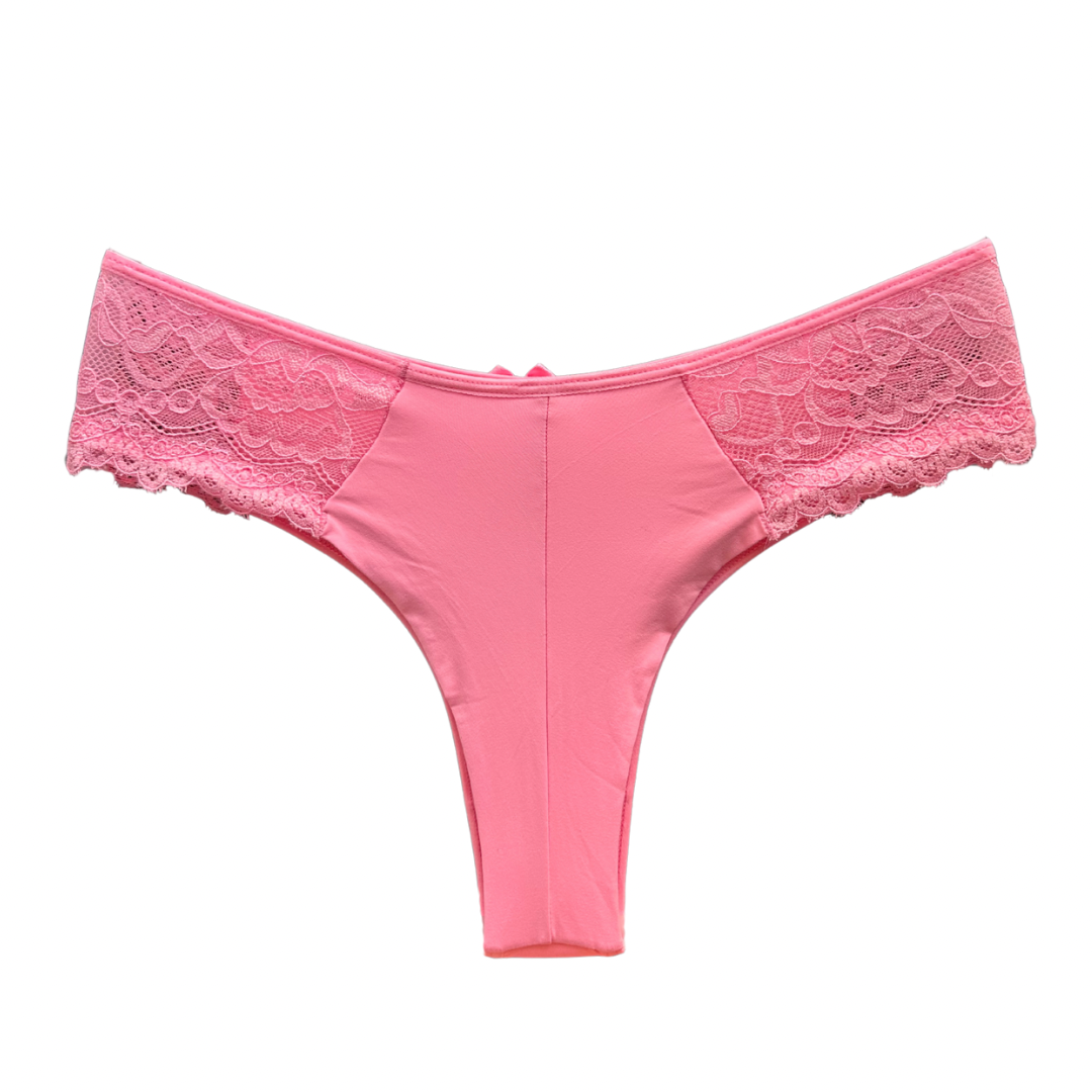 COMFORT LACE BRIEF – NEON PINK