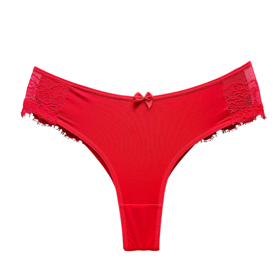 COMFORT LACE BRIEF – RED