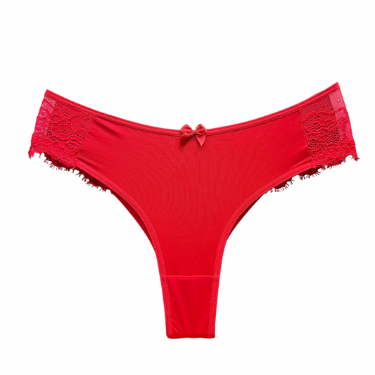 COMFORT LACE BRIEF – RED