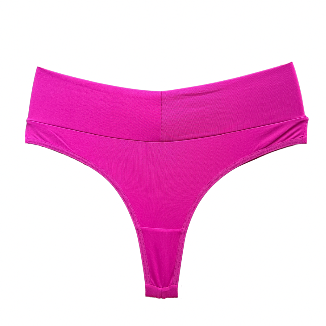 SCULPT HIGH-WAIST THONG – FUCHSIA