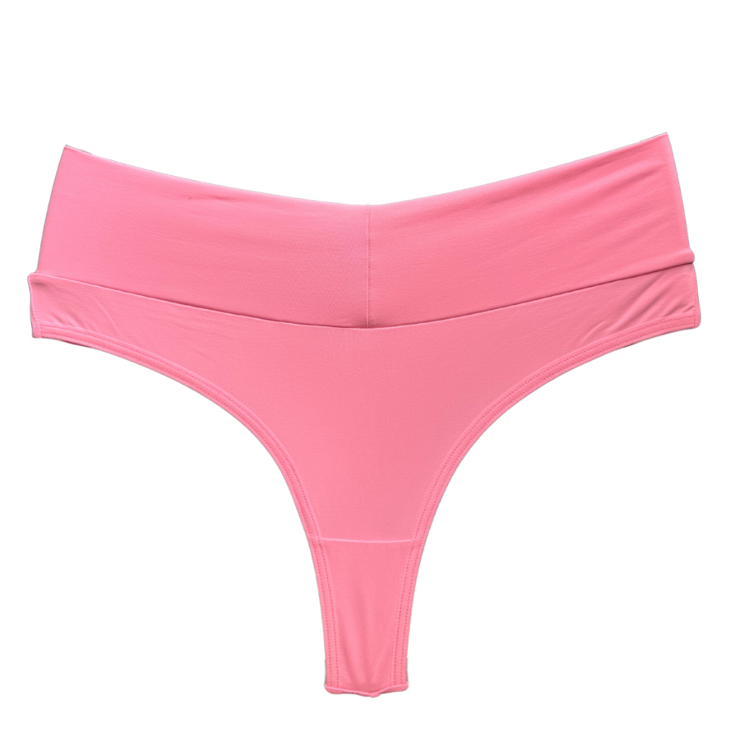 SCULPT HIGH-WAIST THONG – NEON PINK