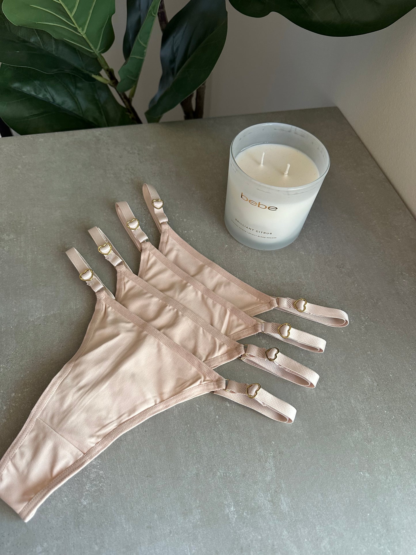 SECOND SKIN ADJUSTABLE THONG – BEIGE