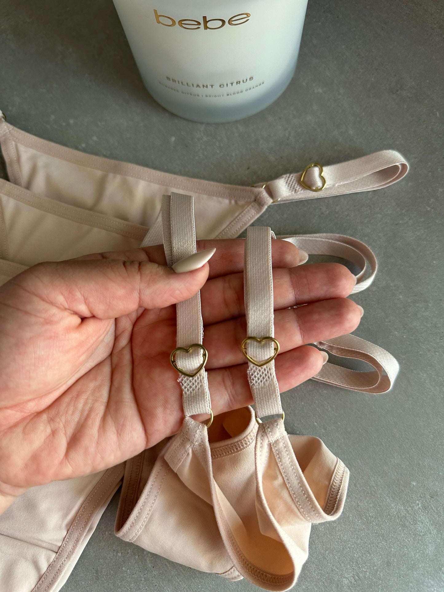 SECOND SKIN ADJUSTABLE THONG – BEIGE