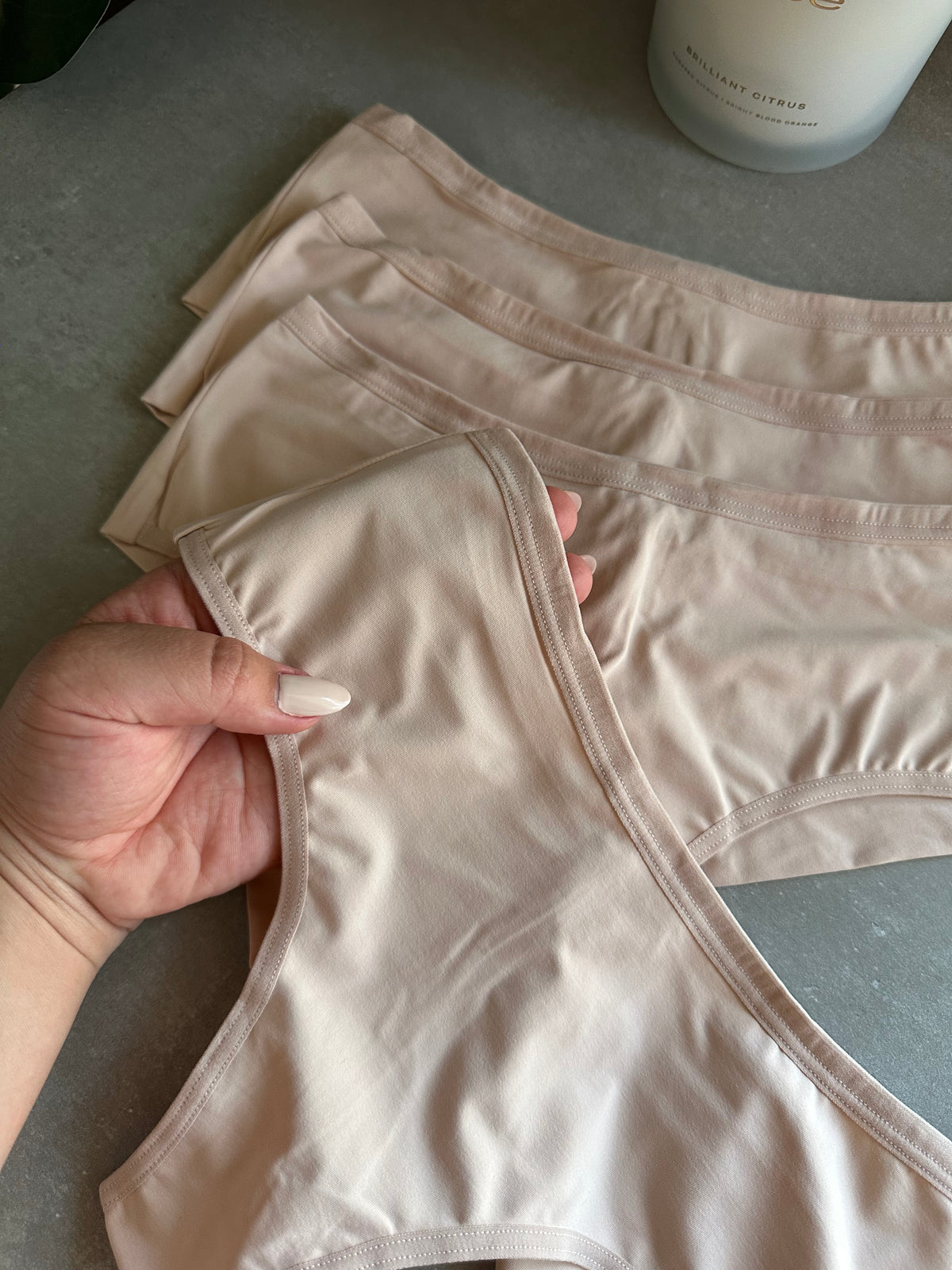 COMFORT MID-WAIST BRIEF – BEIGE