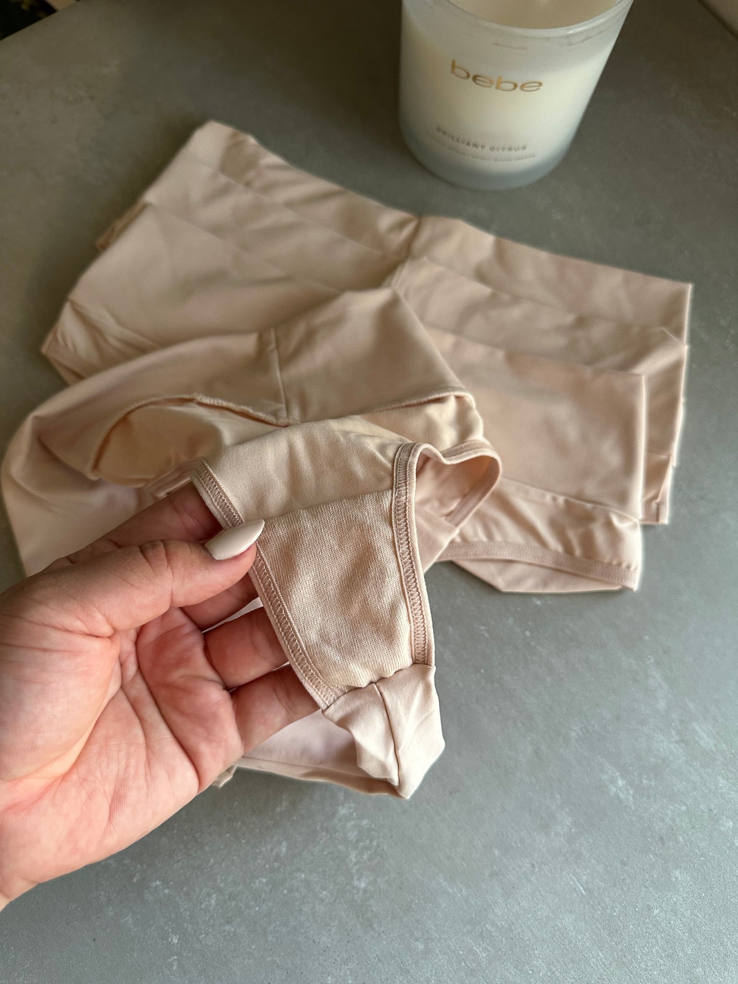 SCULPT HIGH-WAIST THONG – BEIGE