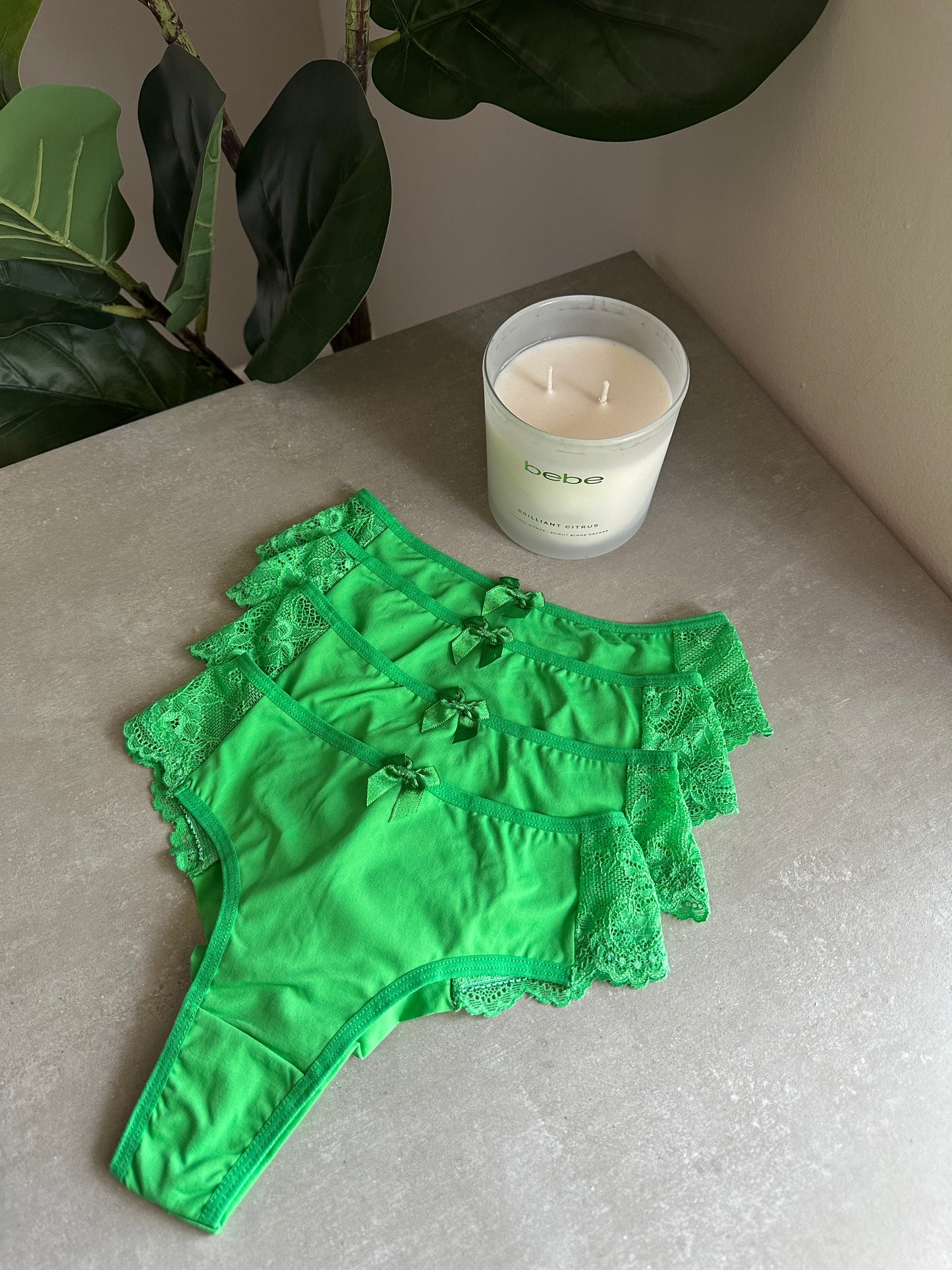 COMFORT LACE BRIEF – GREEN