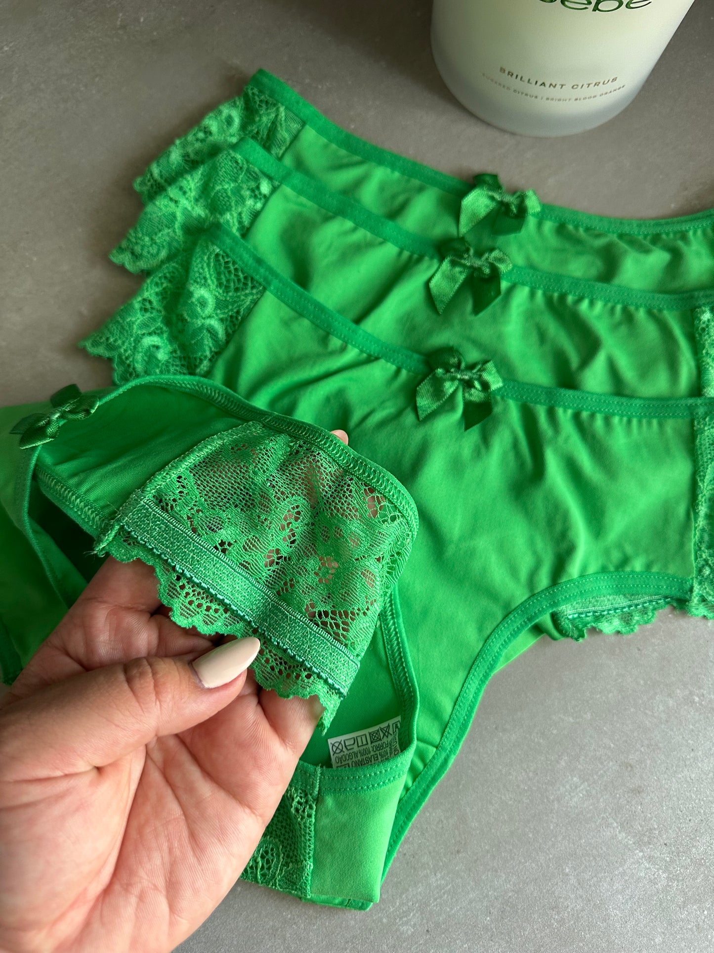 COMFORT LACE BRIEF – GREEN