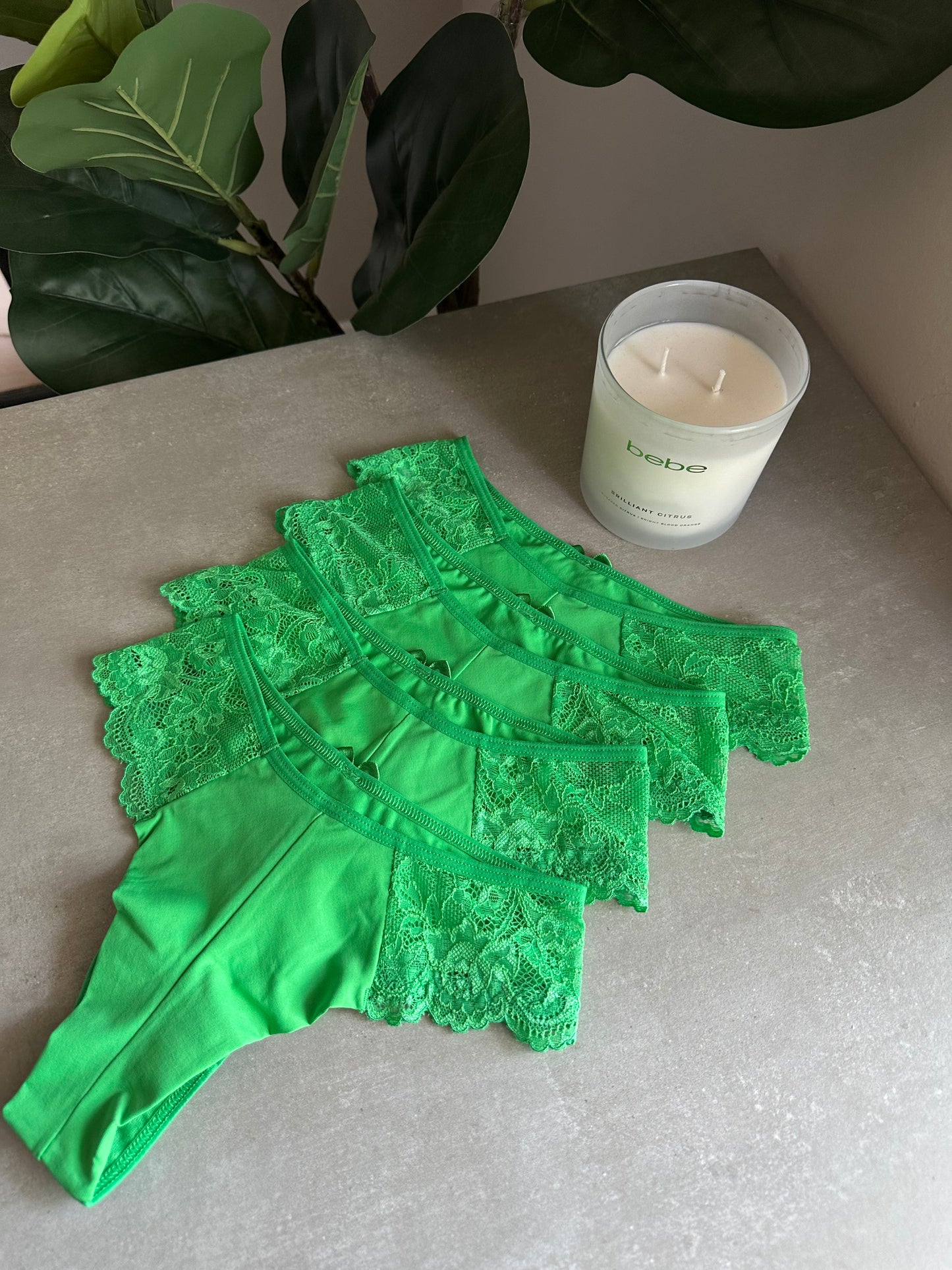 COMFORT LACE BRIEF – GREEN