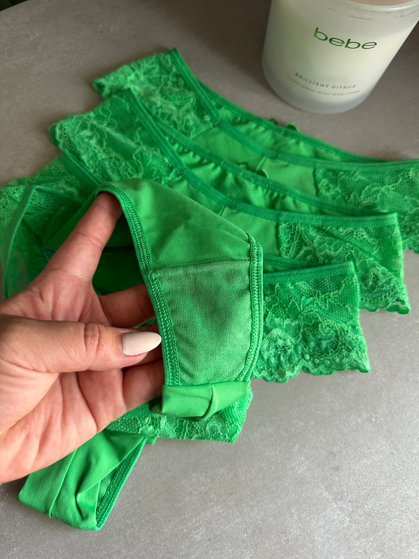 COMFORT LACE BRIEF – GREEN