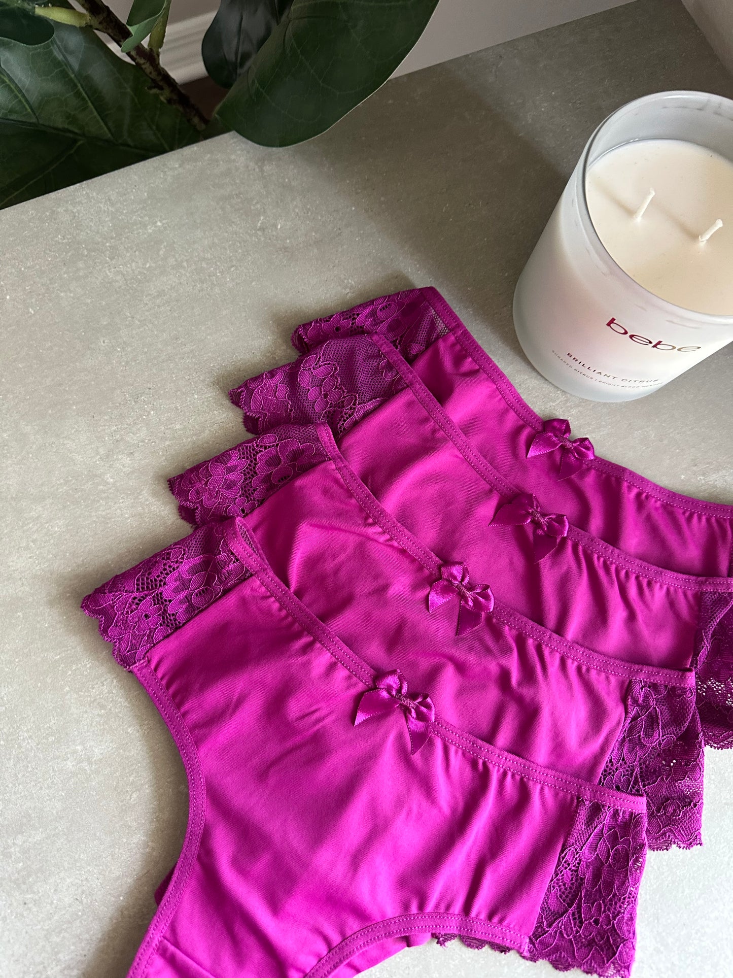 COMFORT LACE BRIEF – FUCHSIA