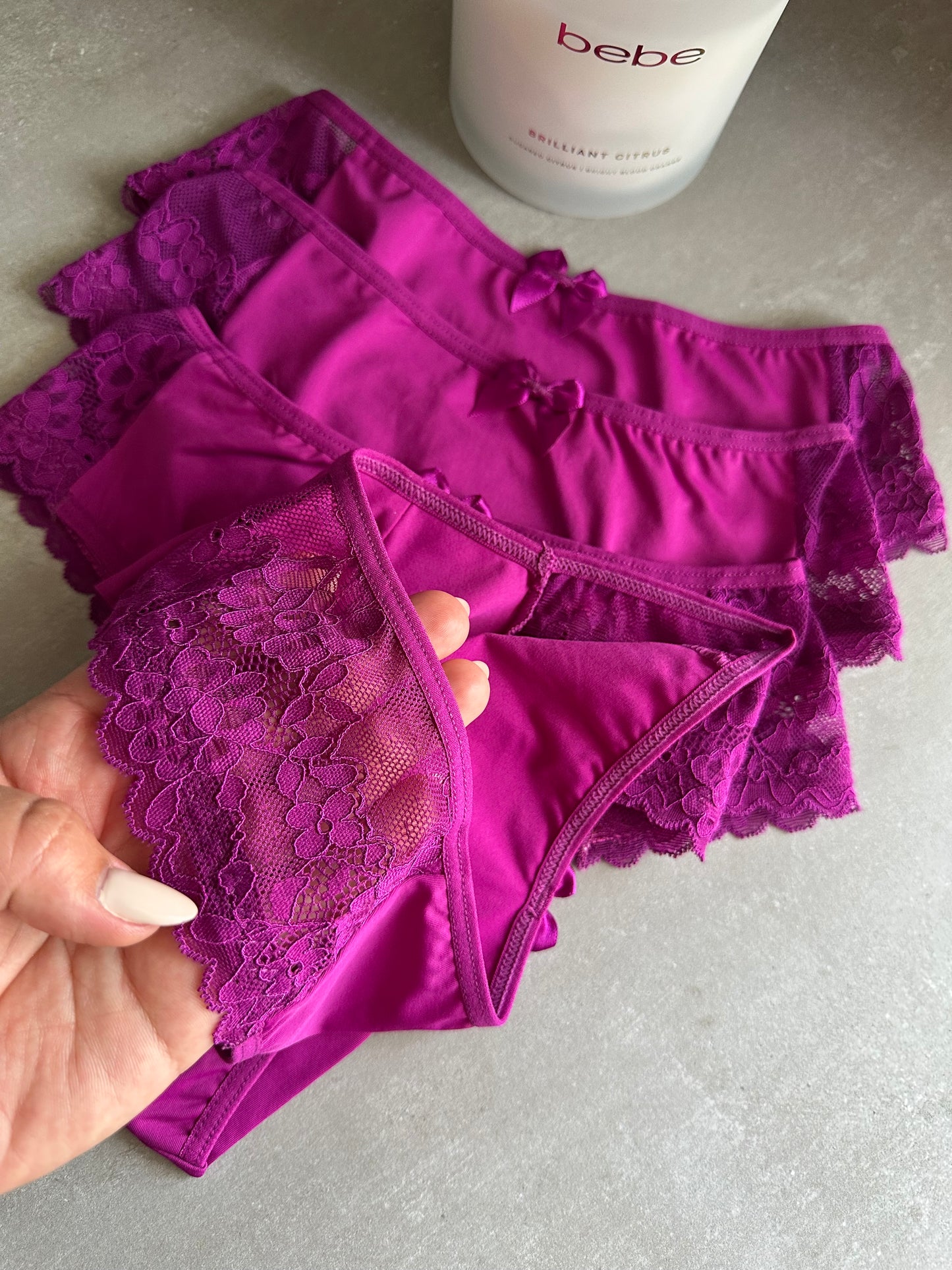 COMFORT LACE BRIEF – FUCHSIA