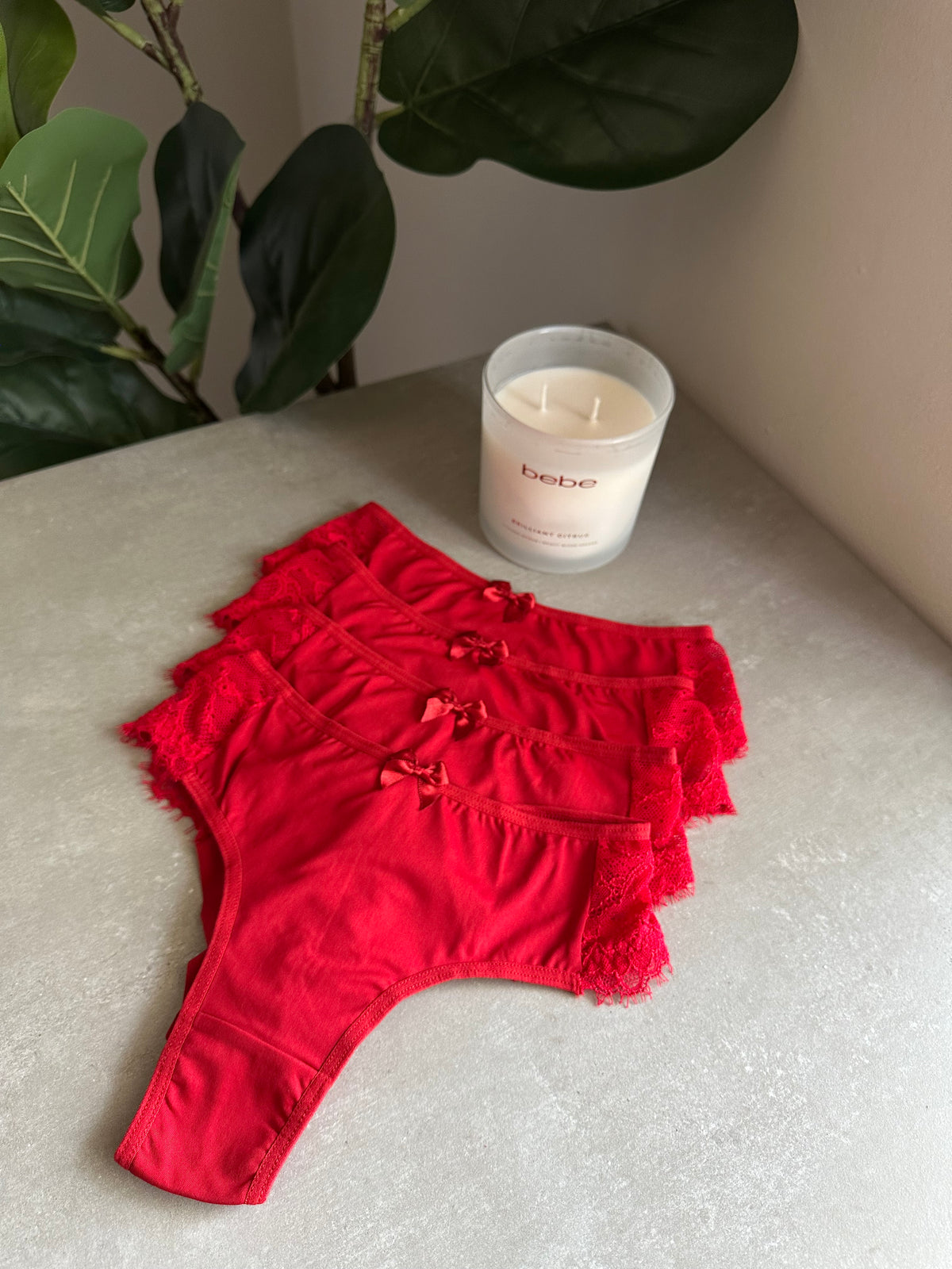 COMFORT LACE BRIEF – RED