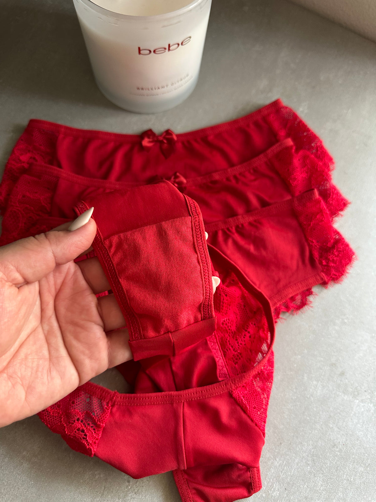 COMFORT LACE BRIEF – RED