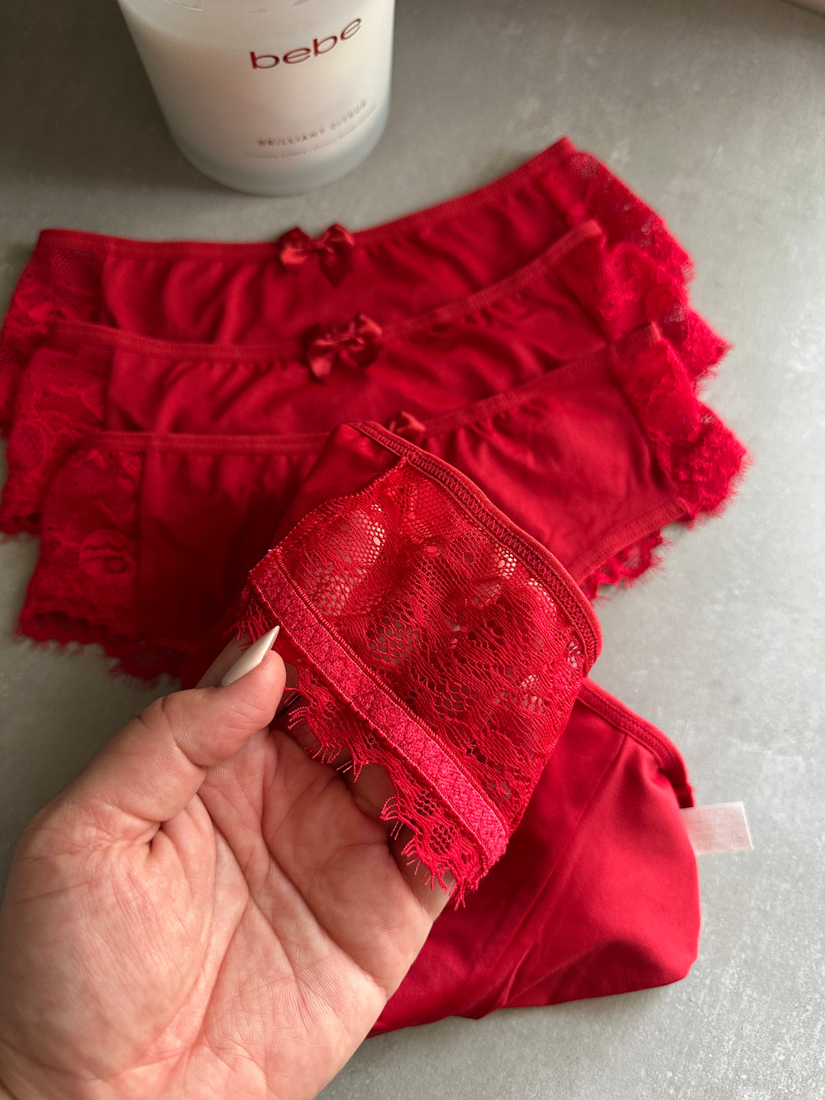 COMFORT LACE BRIEF – RED