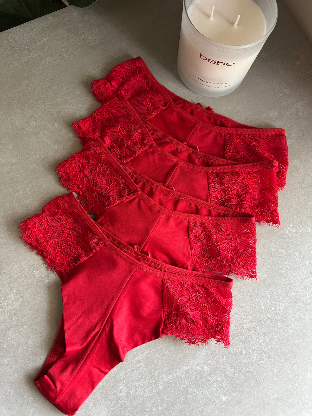 COMFORT LACE BRIEF – RED