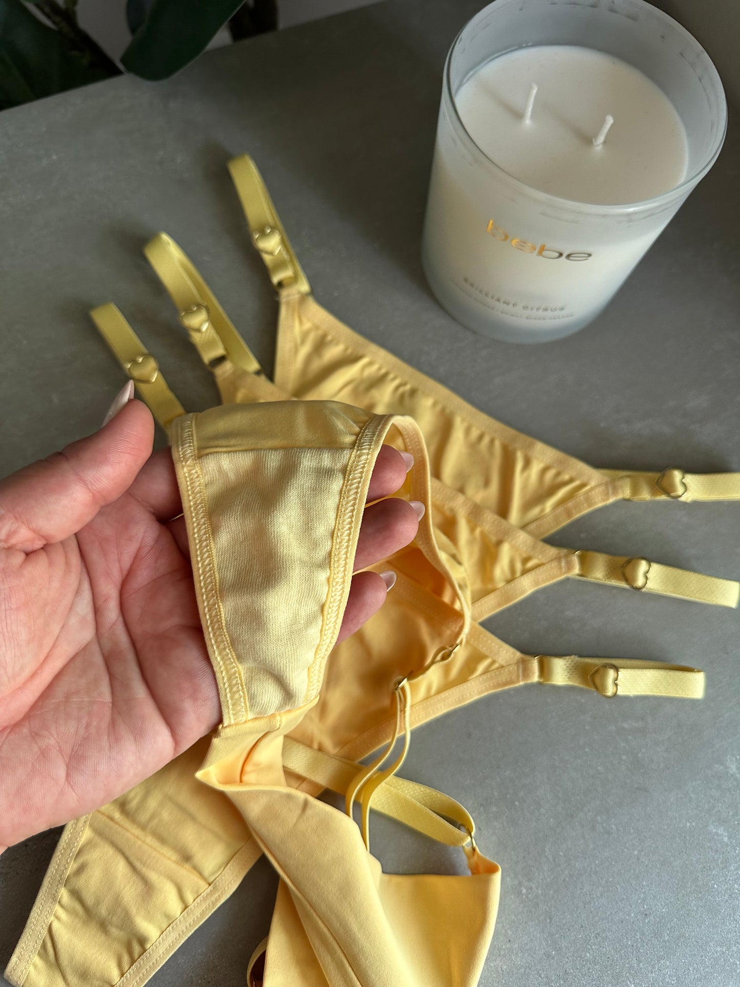 SECOND SKIN ADJUSTABLE THONG – YELLOW