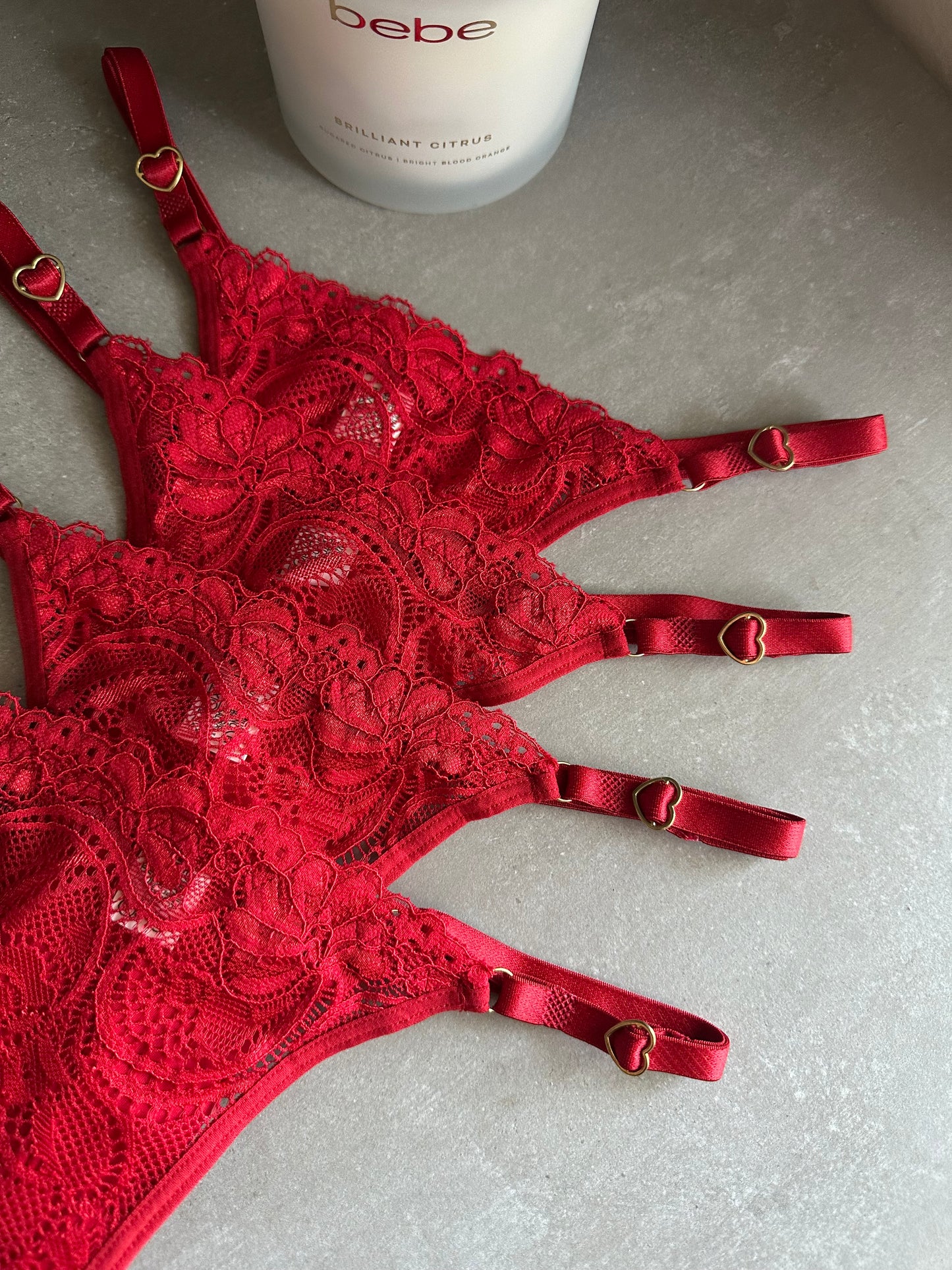 SECOND SKIN LACE THONG – RED